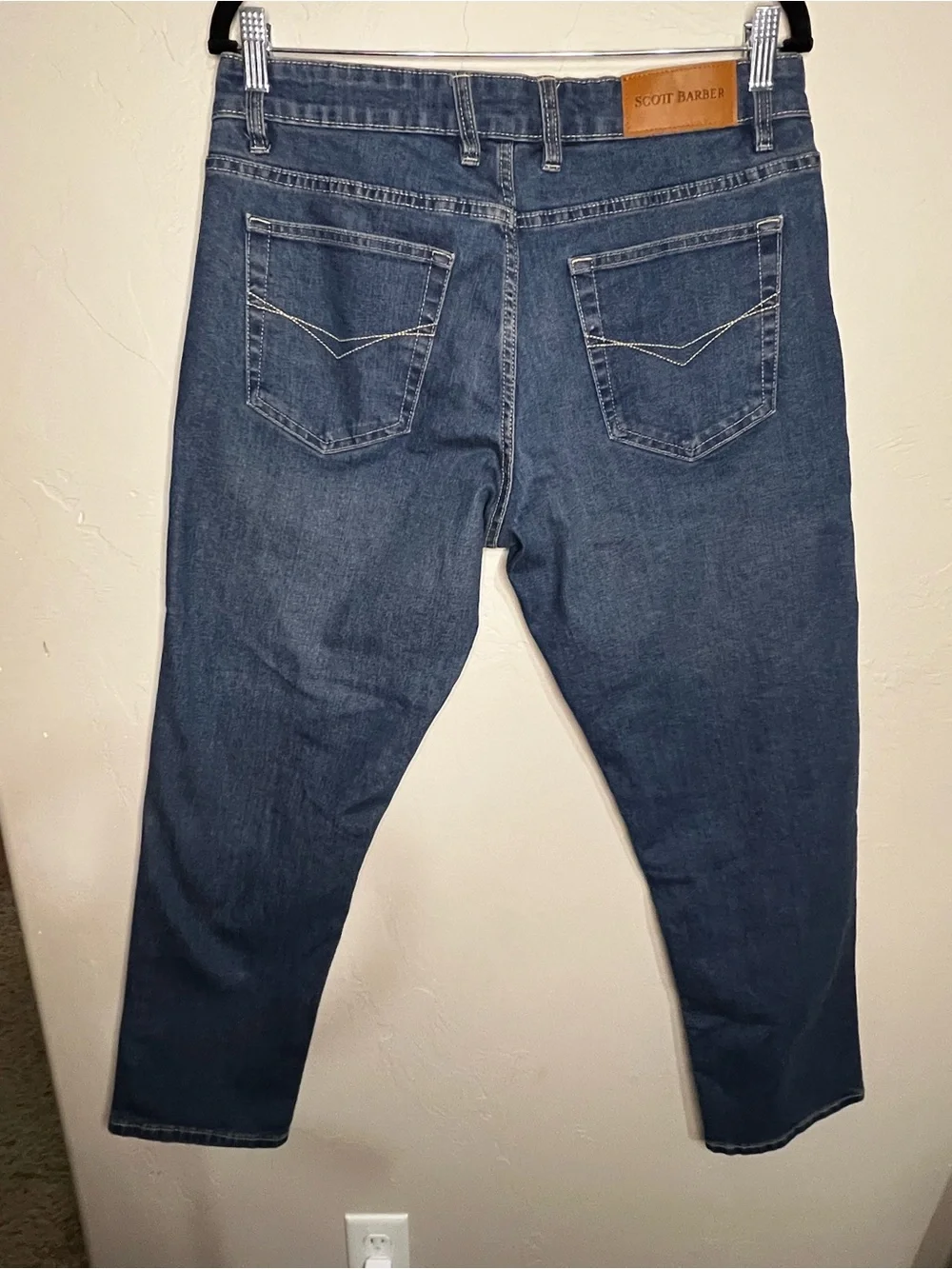 Scott Barber Straight Fit Premium Stretch Blue Denim Jeans